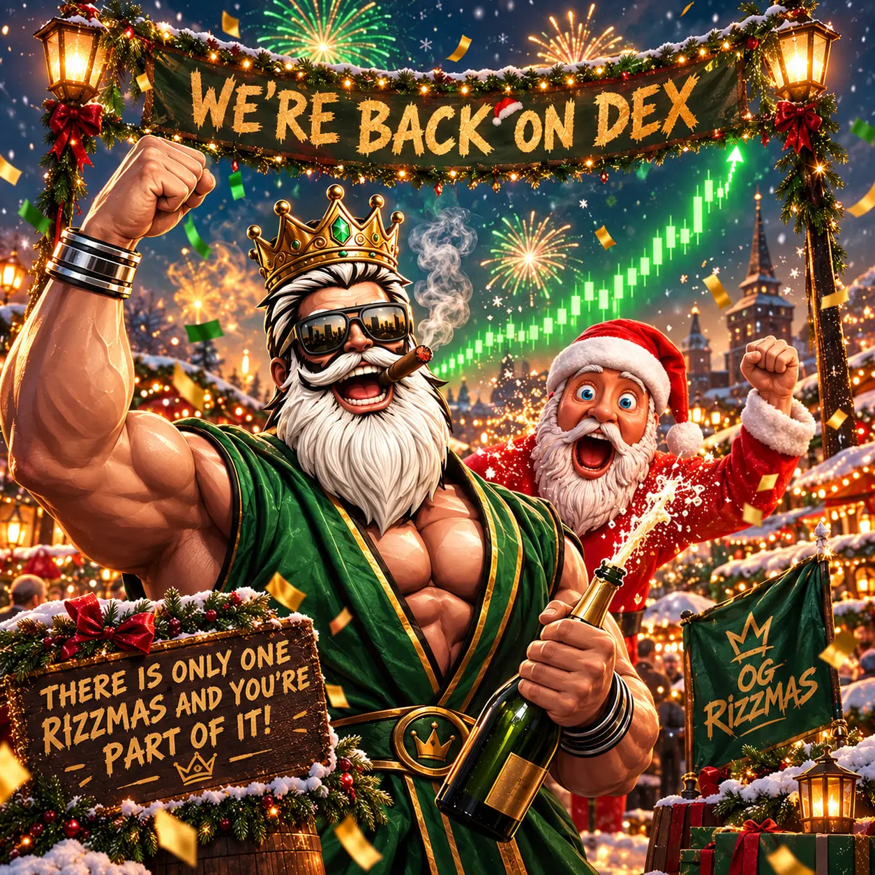 Rizzmas — We're back on DEX victory celebration